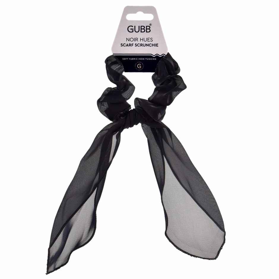 GUBB Noir Hues Scarf Scrunchie | Stylish Hair Accessory