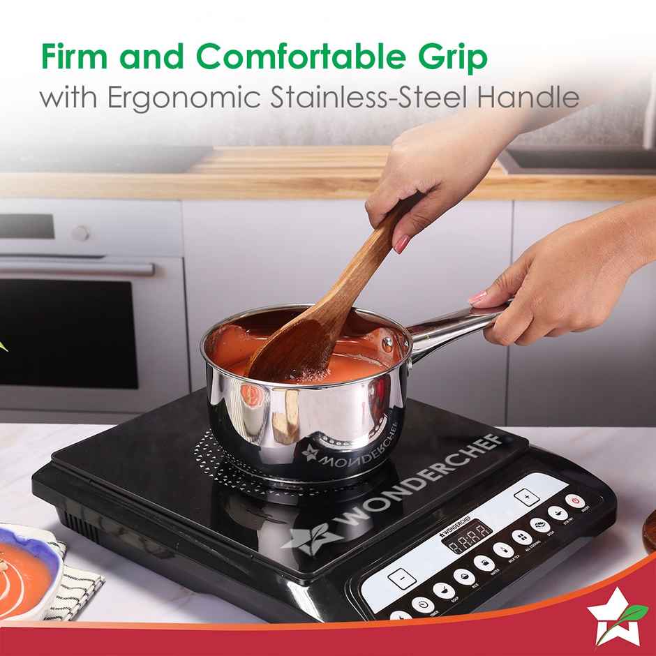 Wonderchef Venice Stainless Steel Saucepan | 1.2Litre | Tri-Ply Bottom