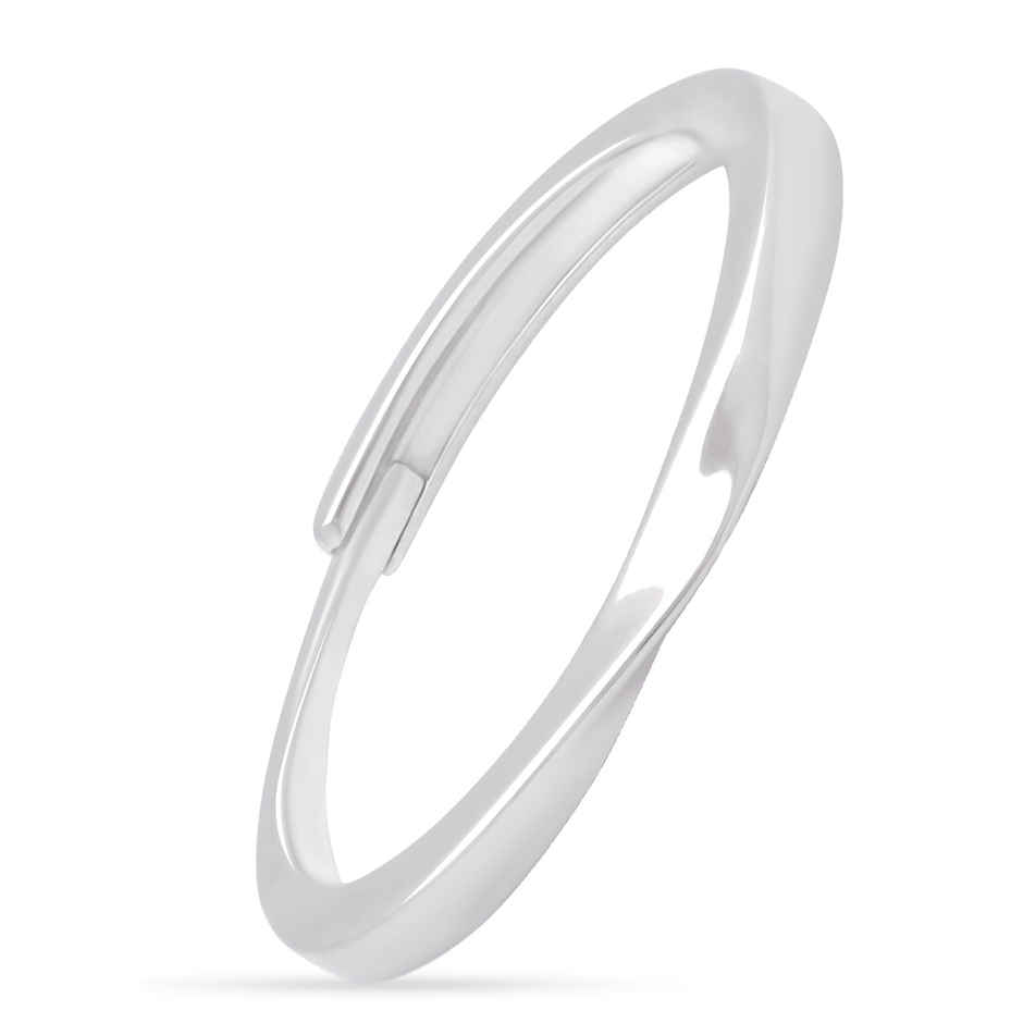 Zavya SolidRhodium Plated 925 Sterling Silver Ring