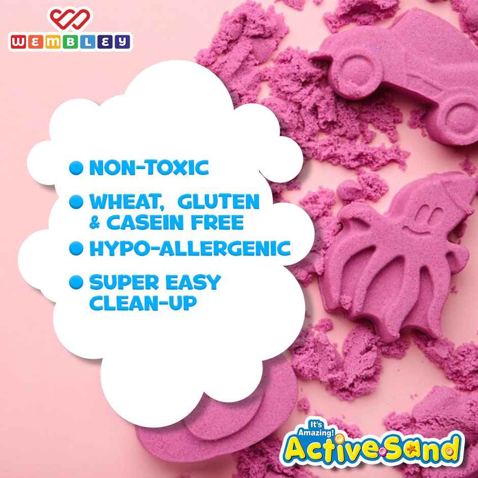 Wembley Active Sand Art For Kids Craft Activity Kit Kinetic Sand For Kids With Moulds