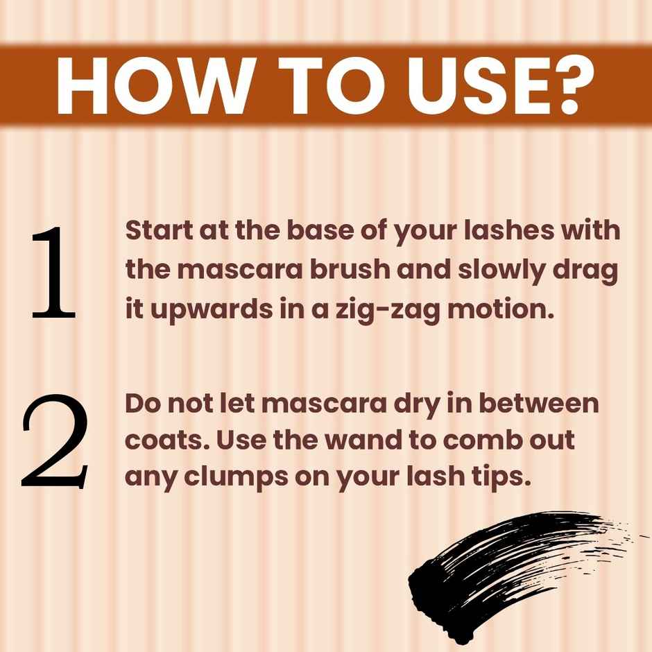 Mattlook Big Eyes Long Lasting Super Waterproof Smudge Proof Mascara | Intense Black Color | Black