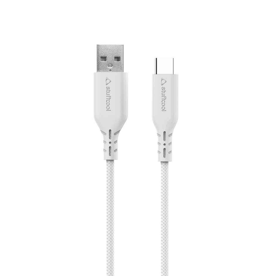 Stuffcool Alto Charging Cable - White | Supports up to 65W Fast Charging | 1.2 Meter Length