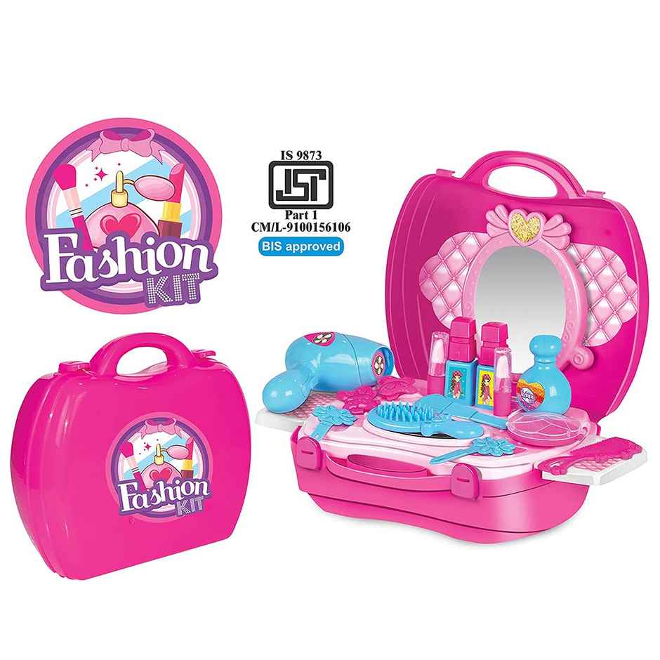 Wembley Kids Makeup Kit For Girls Doll Make Up Set With Mirror & Hair Styling Cosmetics Accessories
