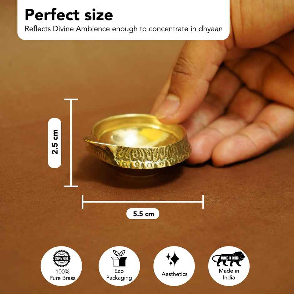 Ekhasa Pure Brass Kuber Diya For Puja | Deepam Kundulu Pooja Diya | Pital Diya Or Dipak Diva Deepas