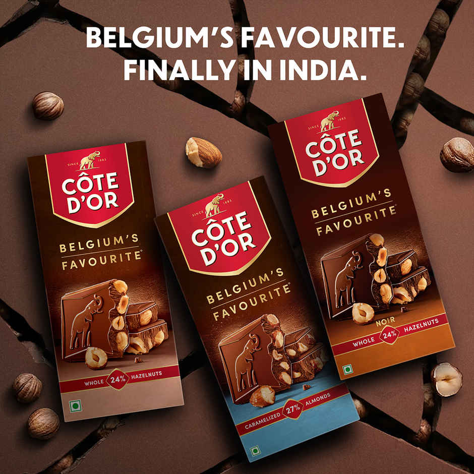 COTE D'OR Whole Hazelnuts Dark Premium Belgian Chocolate Bar