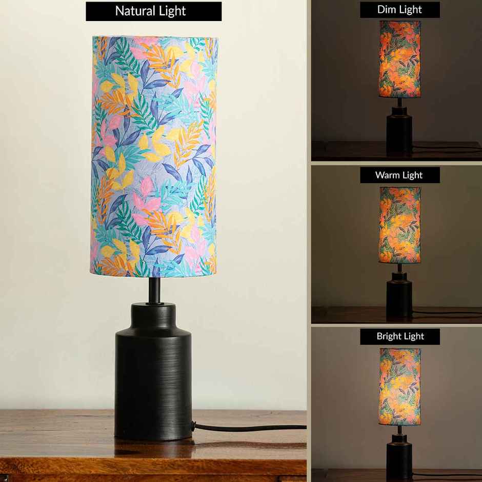 ExclusiveLane Frond Metal Table Lamp Handcrafted - 45 cm