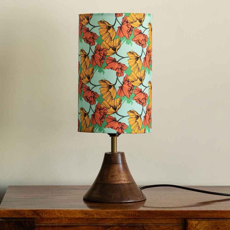 ExclusiveLane Autumn Glow Mango Wood Table Lamp Handcrafted - 40.5 cm