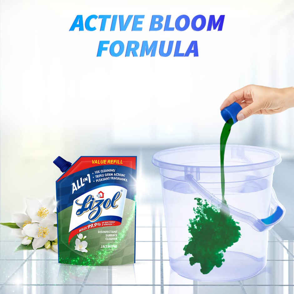 Lizol Floor Cleaner Liquid - Jasmine Surface Cleaner Refill Pack