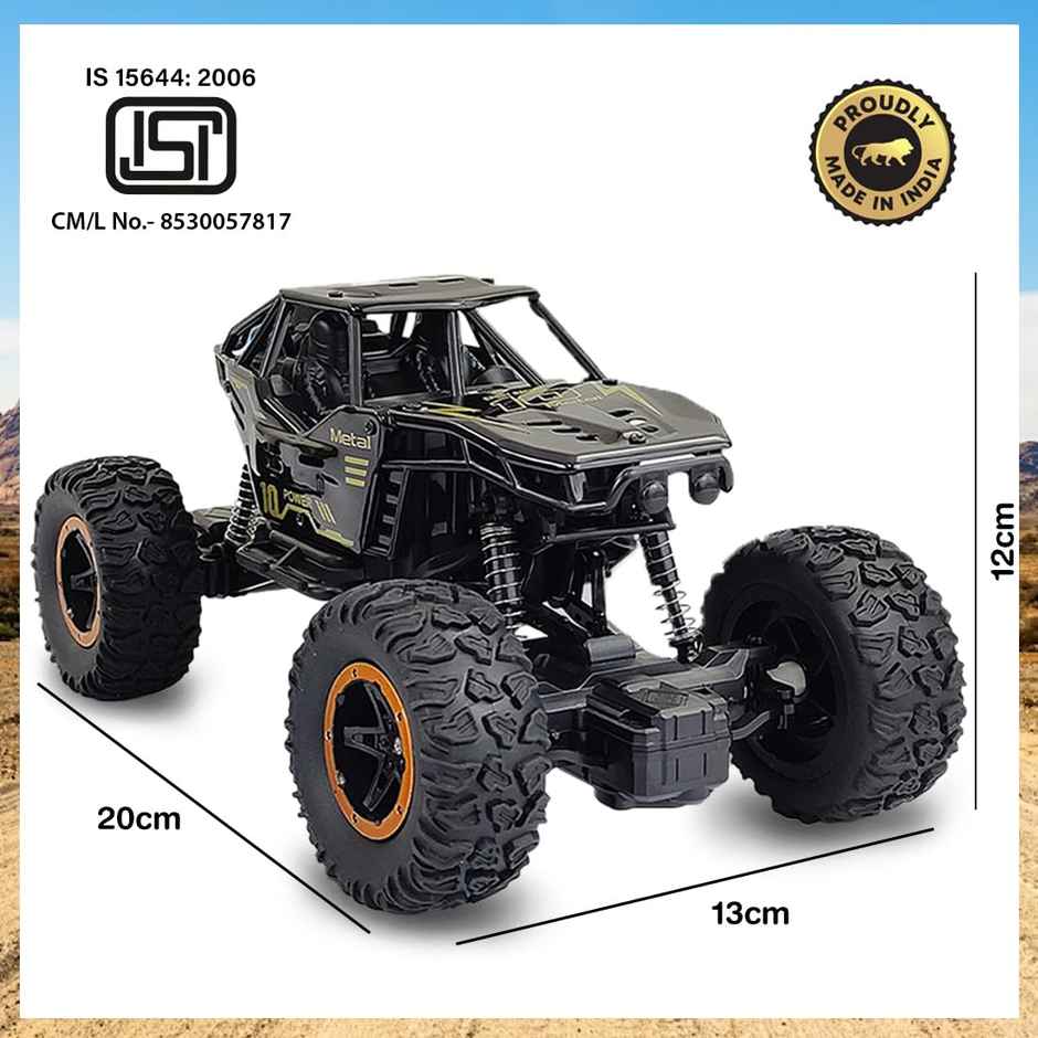 Wembley Remote Control Car Rock Crawler | Black | Water Mist Smoke Spray Rc Car 45 Climbing Angle