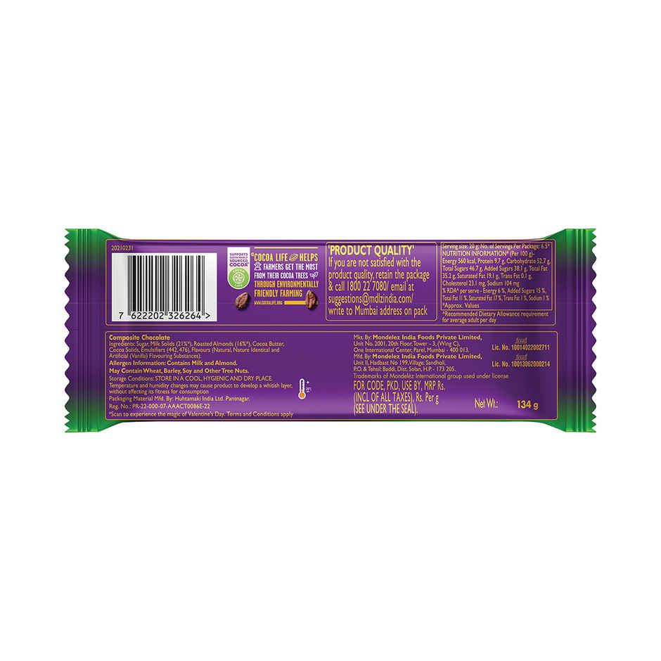 Cadbury Dairy Milk Silk Roast Almond Chocolate Bar