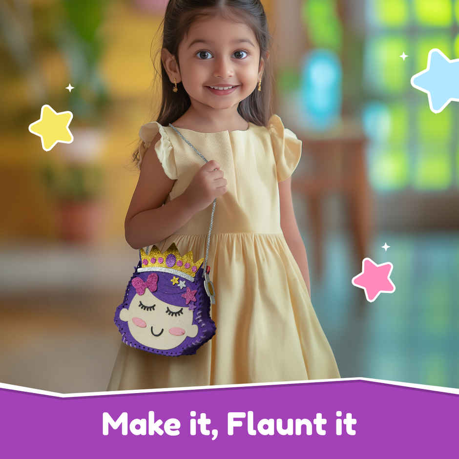 Bloomingo Diy Princess Sling Bag Kit | Art & Craft Kit For Ages 4+