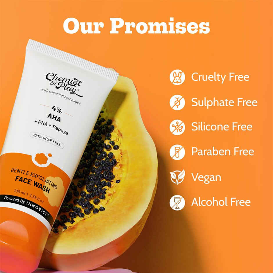 Chemist at Play Gentle Exfoliating Face Wash | Gives Instant Glow | For Oily, Dry & Combination Skin
