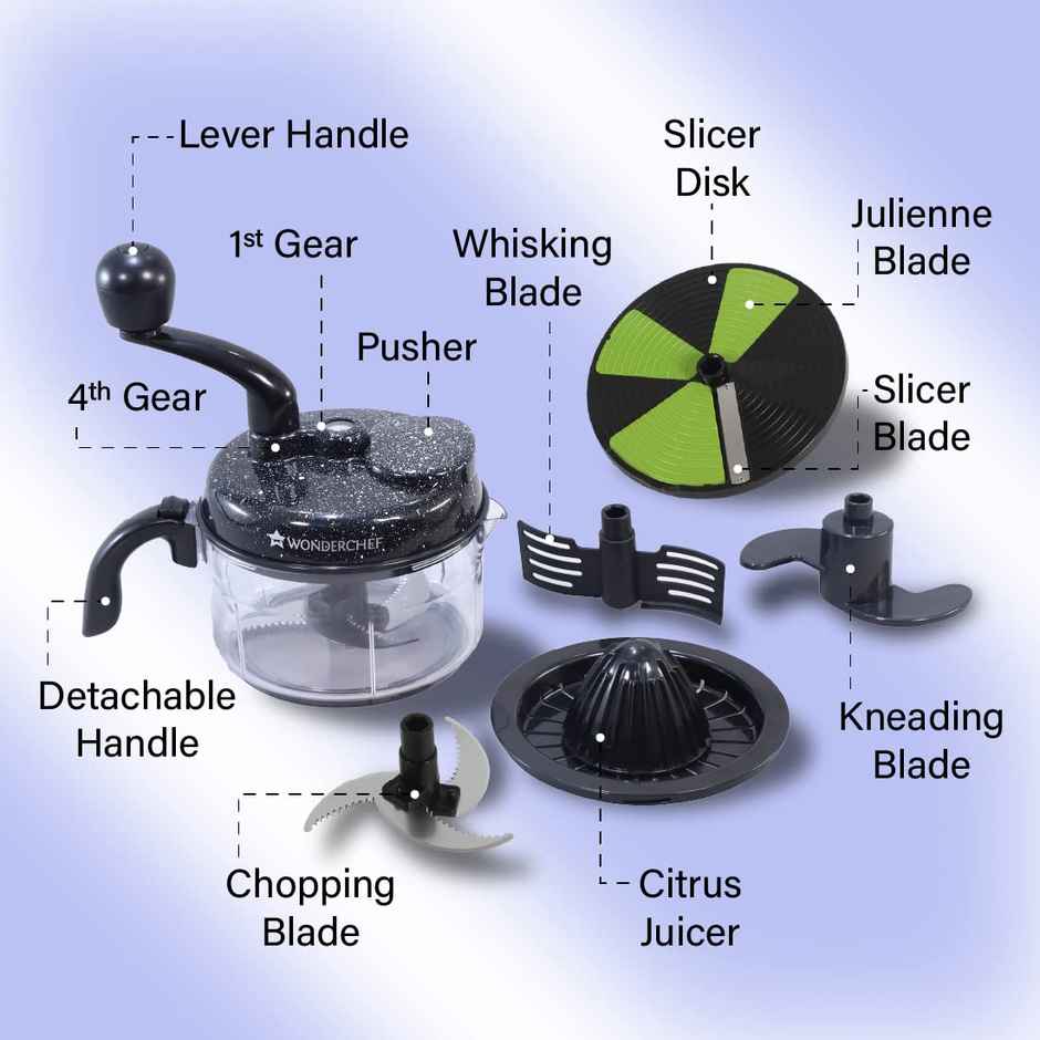 Wonderchef Turbo Chopper With Atta Kneader, Vegetable Chopper