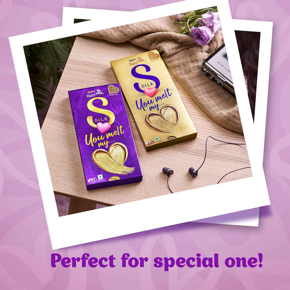 Cadbury Dairy Milk Silk Valentines Heart Blush Chocolate Bar Gift Pack (250g) & Dearjoy I Love You Balloon Teddy 30 Cm (1pc) Combo