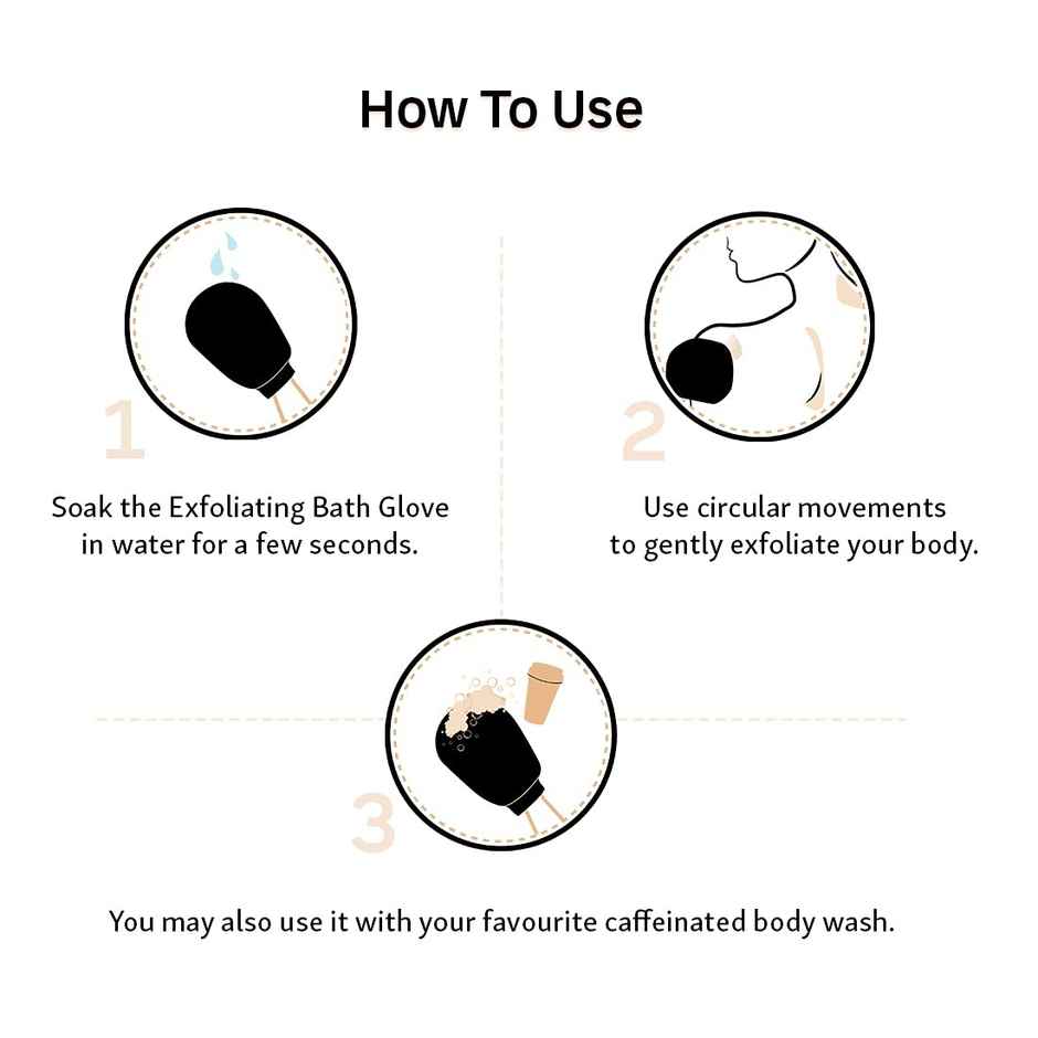 mCaffeine Exfoliating Bath Glove