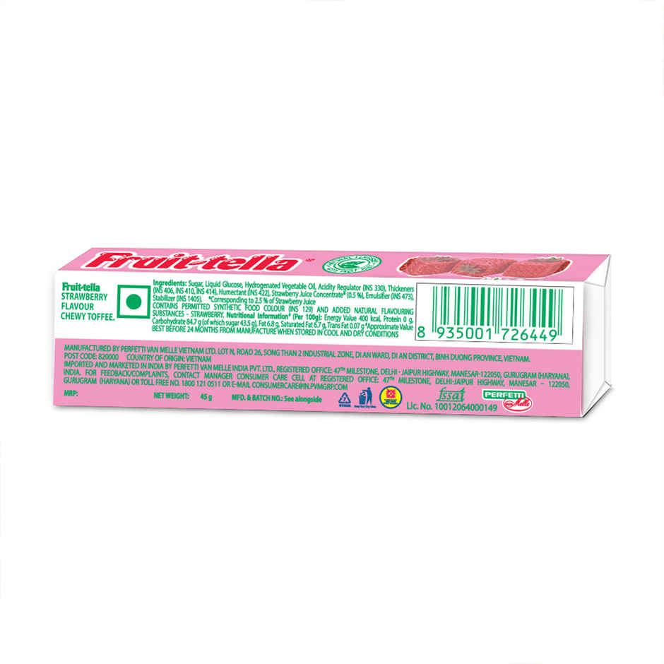Fruittella Strawberry Flavour Chewy Toffee Stick Combo