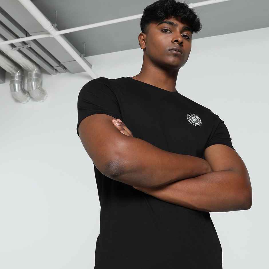 Puma Men's Round Graphic SS Tee | Black - M
