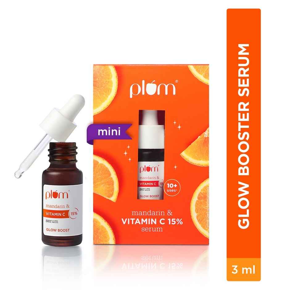 Plum 15% Vitamin C Face Serum With Mandarin Mini - Buy at ₹166 Online ...