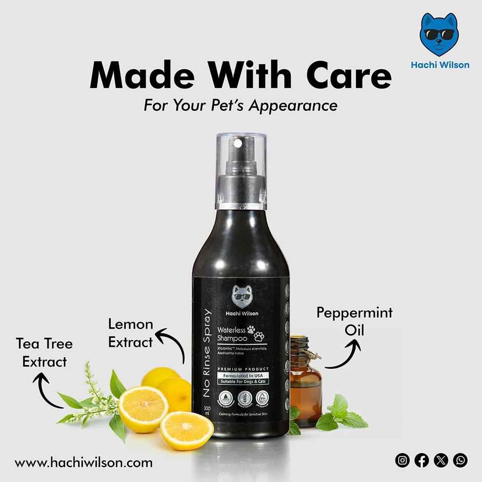 Hachi Wilson Premium Waterless Dog Shampoo And Conditioner Spray