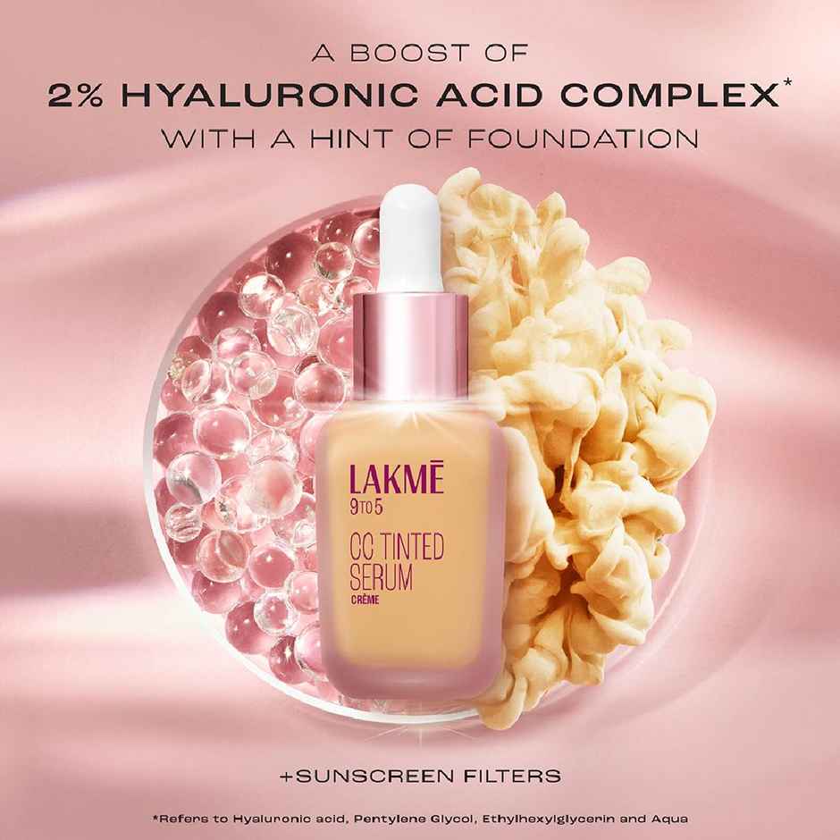 Lakme Cc Tinted Serum With 2% Hyaluronic Acid - Creme