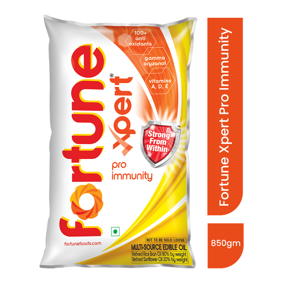 Fortune Xpert Pro Immunity Rice Bran & Sunflower Blended Oil | Rich in Oryzanol - 100+ Antioxidants