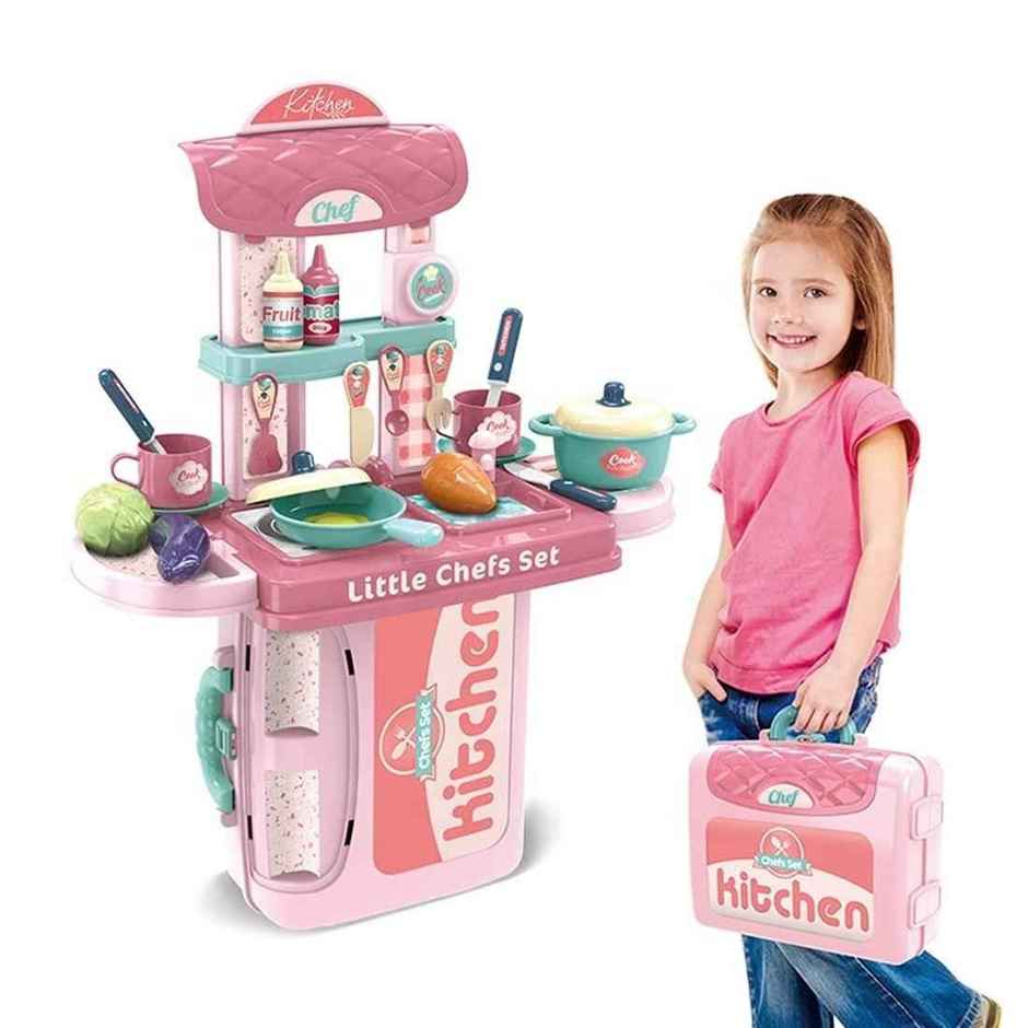Wembley 3 In 1 Kitchen Set Portable Play Set with Cooking Utensils for Kids | Age 3+