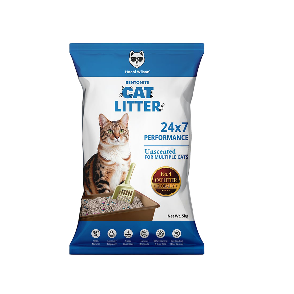 Hachi Wilson Unscented Cat Litter | Clumping, Natural Bentonite