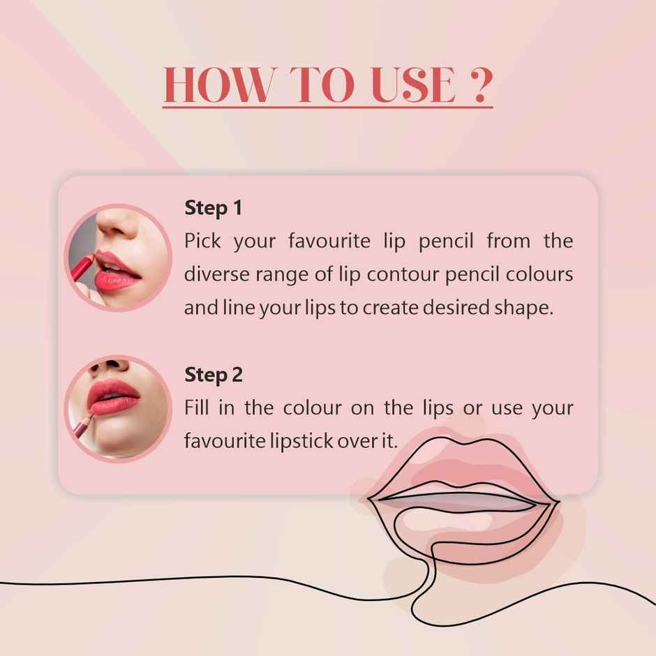 Mattlook Colorite Lip Contour Pencil Lip Liner Gorgeous 12 Shades & Long Lasting Formula