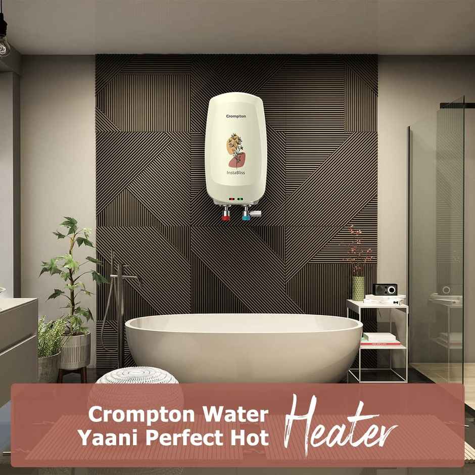 Crompton InstaBliss 3-L Instant Water Heater (Geyser) with Advanced 4 Level Safety (Ivory)