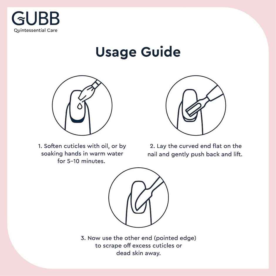 GUBB Nail Pusher And Cuticle Remover (Dual)