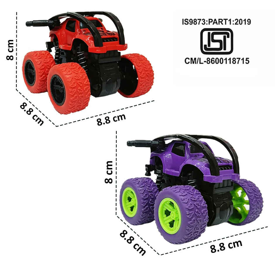 Wembley Monster Truck Tractor Push & Go Toy Trucks Friction Powered 360 Degree Stunt Rotate Toy Car