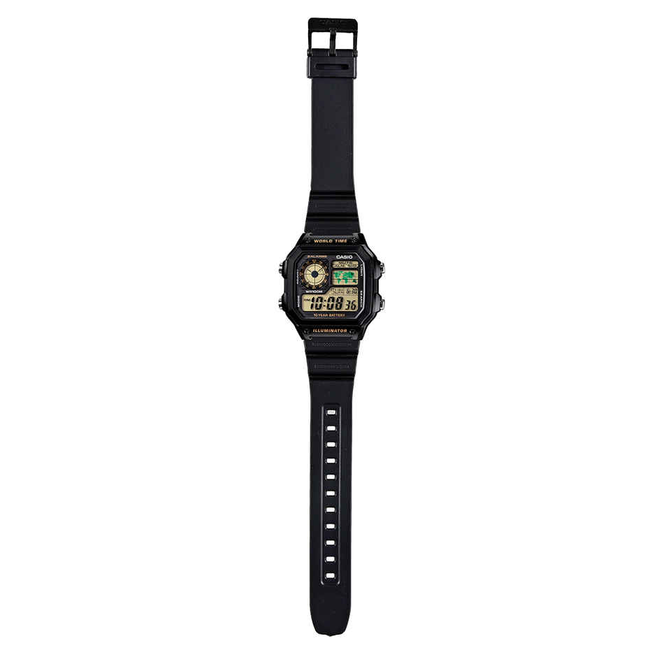 Casio Men's Youth Series Digital Black Dial Watch | AE-1200WH-1BVDF (D098)