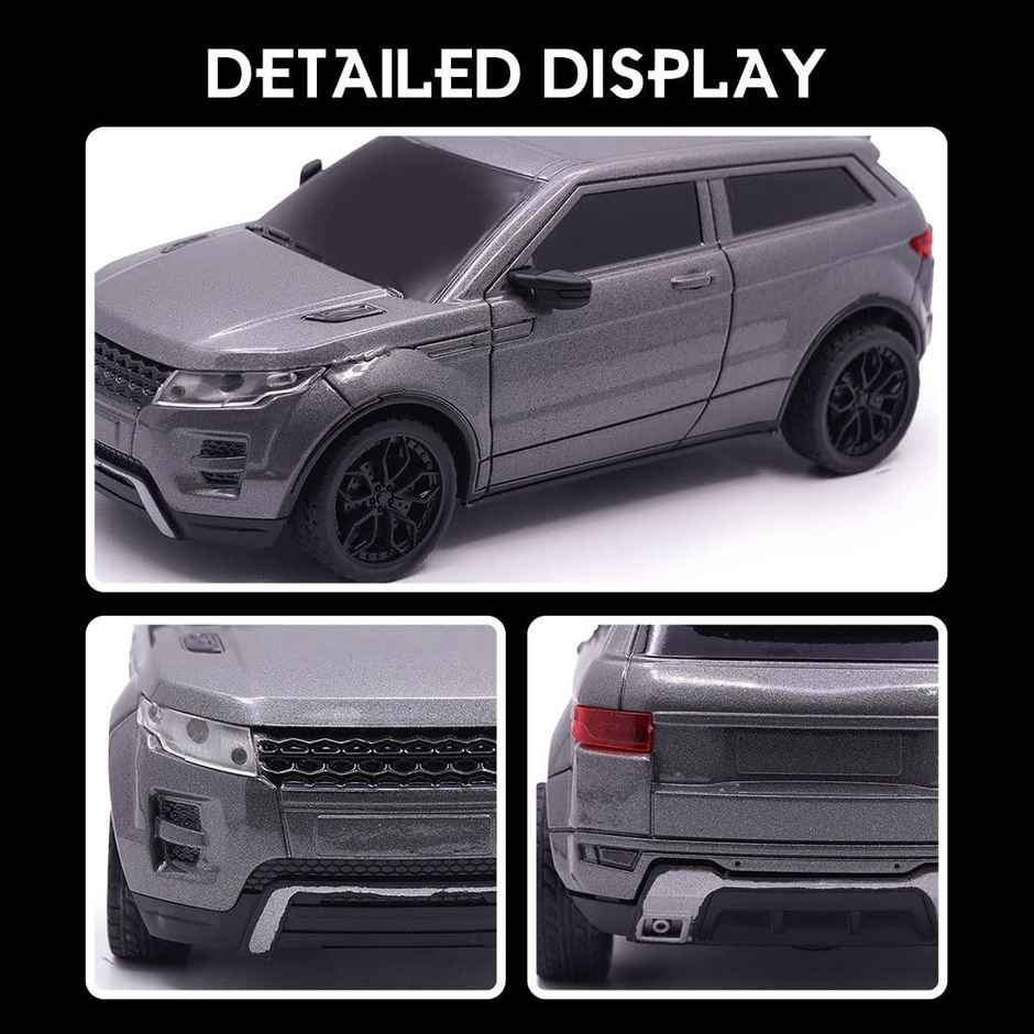 Wembley High Speed Mini 1:24 Scale Usb Rechargeable Remote Control Car For Kids | Grey & Black