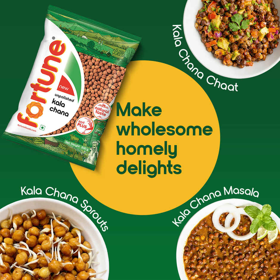 Fortune Unpolished Kala Chana Whole