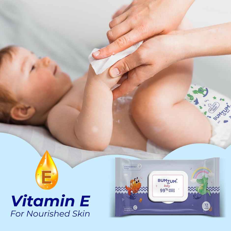 Bumtum Baby 99% Water Wet Wipes with Aloe Vera