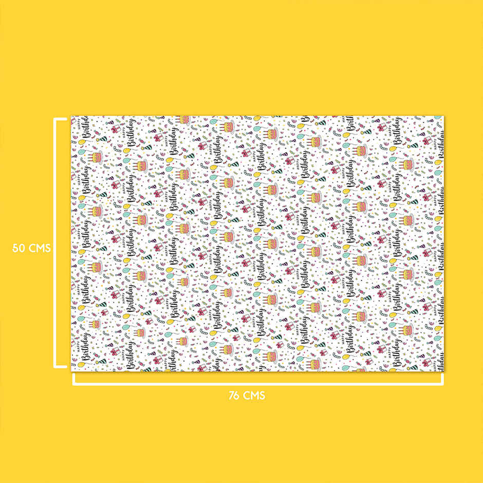Birthday Gift Wrapping Paper | Pack Of 2 | Happy Mail