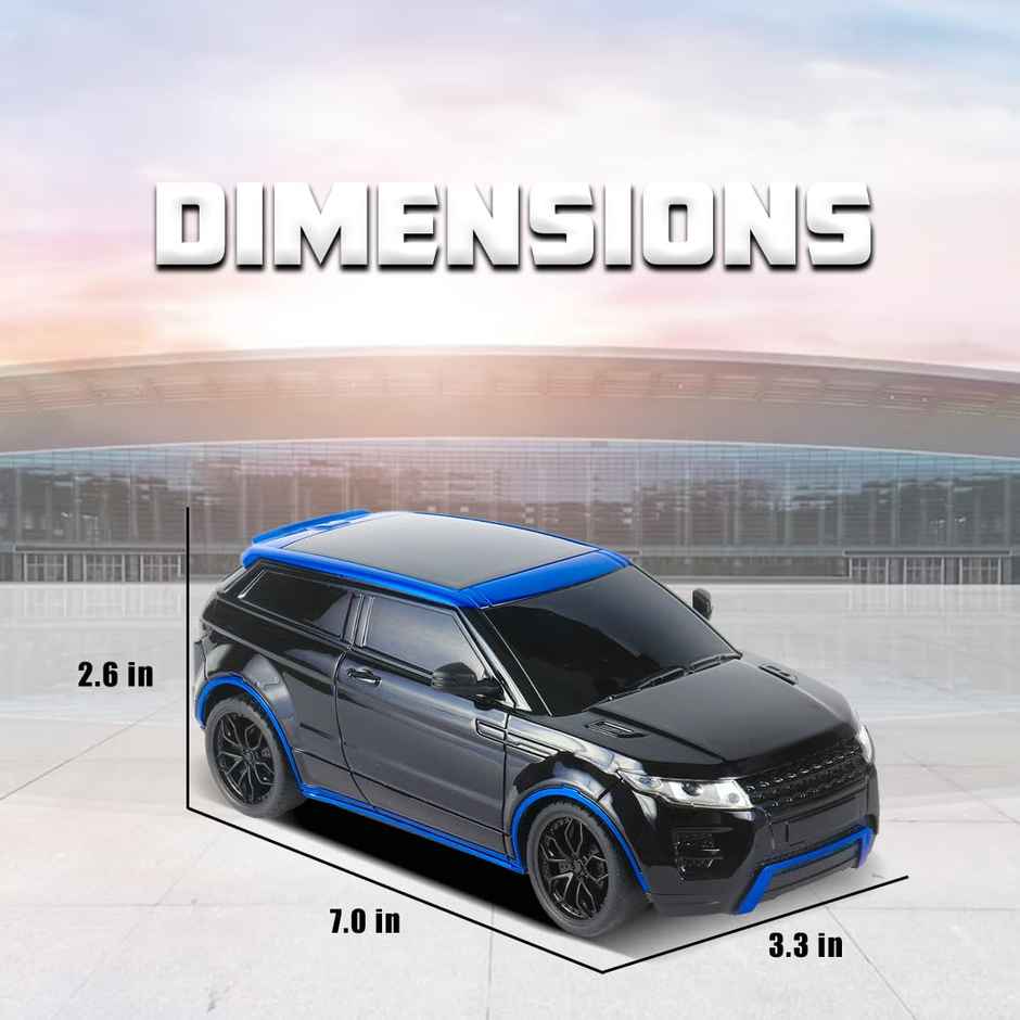 Wembley Remote Control Rc Toy Car 1:24 Scale Mini Remote Car For Kids - Black & Blue