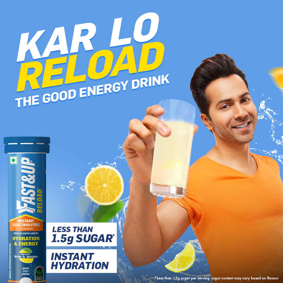 Fast&Up Reload Low Sugar Instant Hydration Drink Lime Lemon 10s