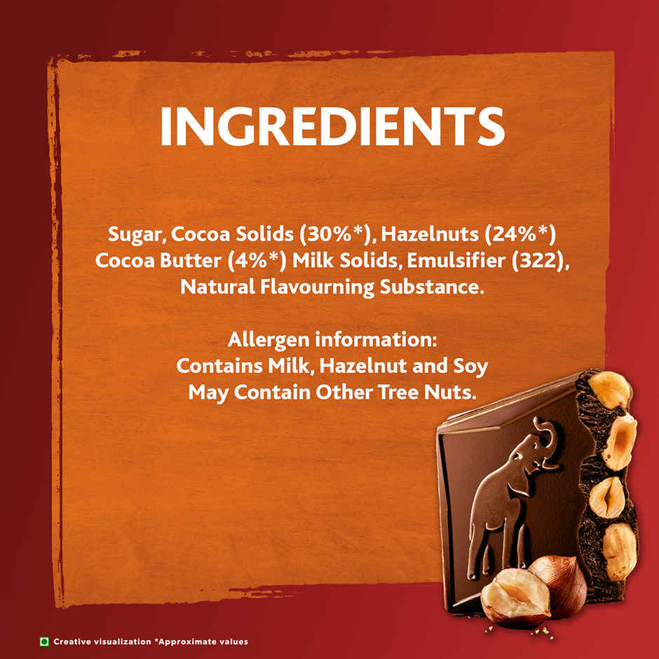 COTE D'OR Whole Hazelnuts Dark Premium Belgian Chocolate Bar