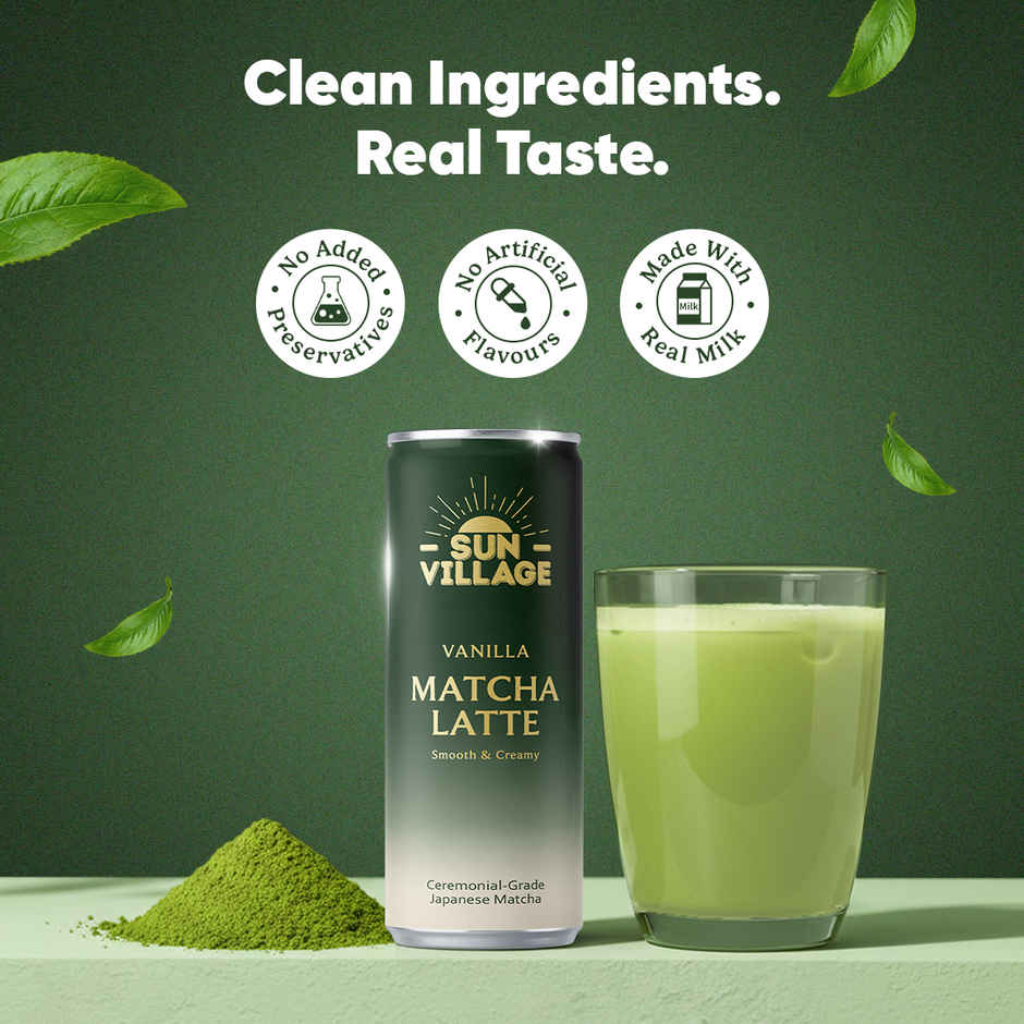 Sun Village Vanilla Matcha Latte | Smooth & Creamy Japanese Matcha Drink