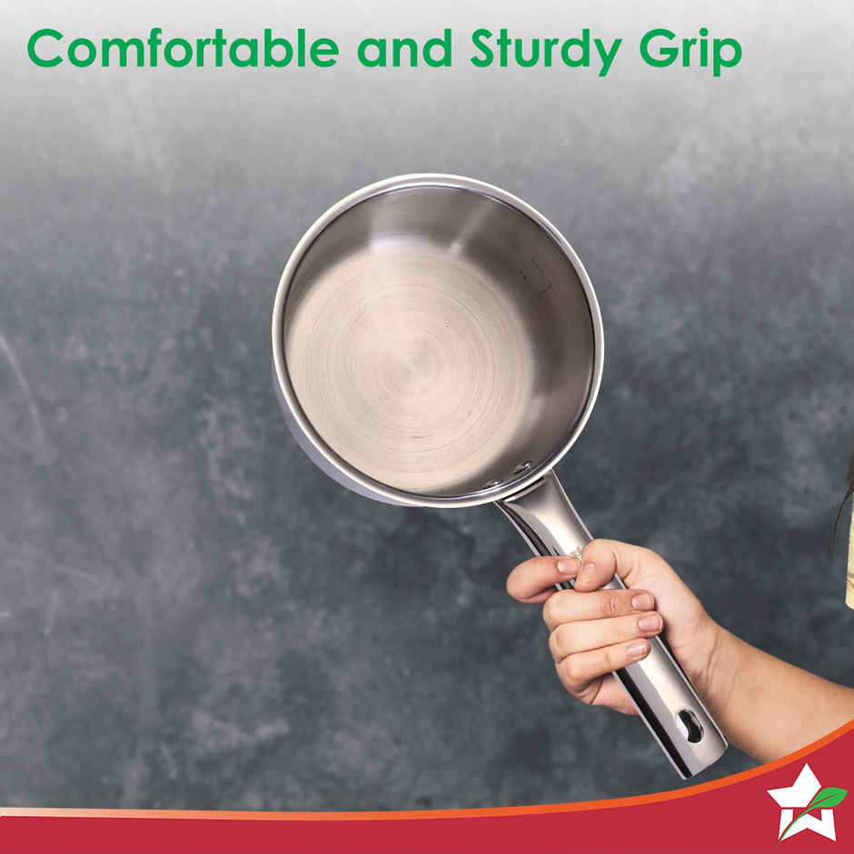 Wonderchef Stella Triply Stainless Steel Milk Pan | 16 cm | 1.7 L