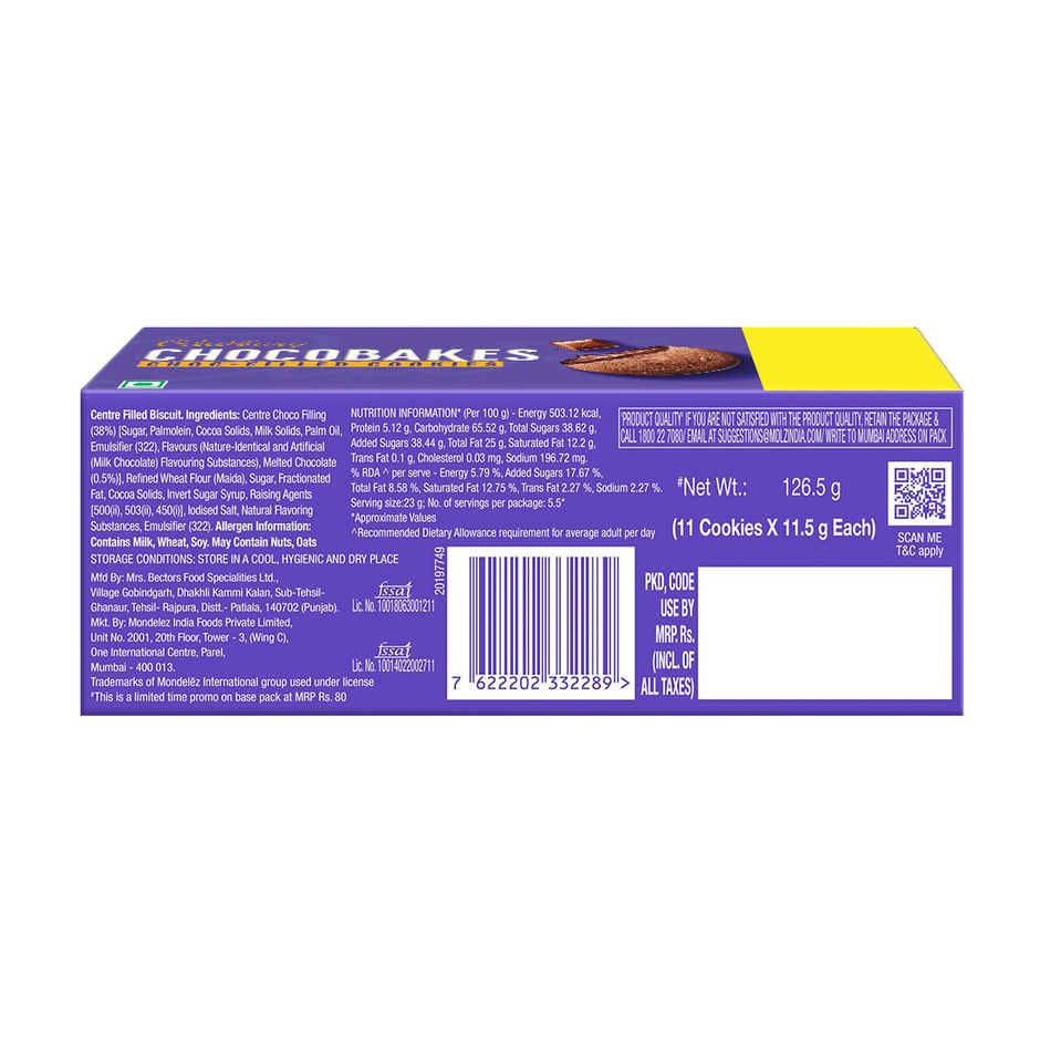 Cadbury Chocobakes Choc Filled Cookies