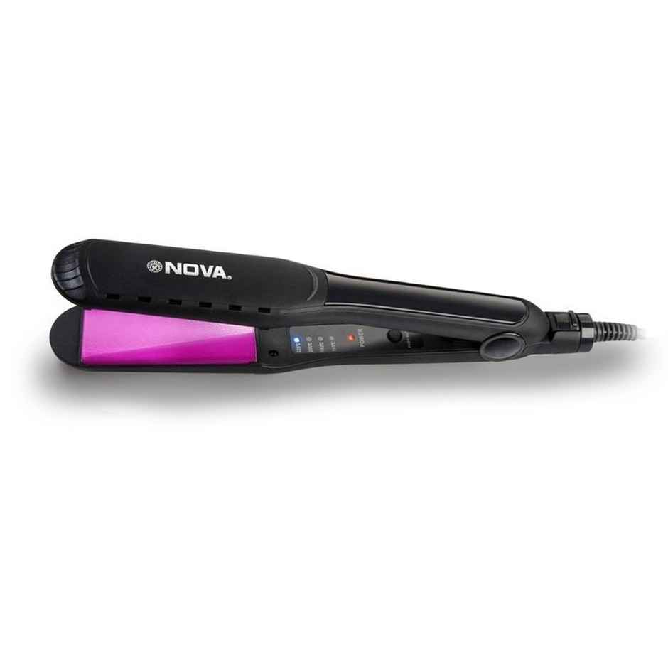 Nova Temperature Control Professional Nhs-900 Hair Straightener | Black and Pink