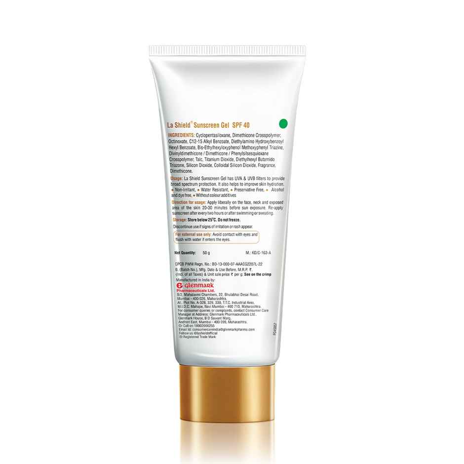 La Shield SPF 40+ & PA+++ Anti Acne Sunscreen Gel
