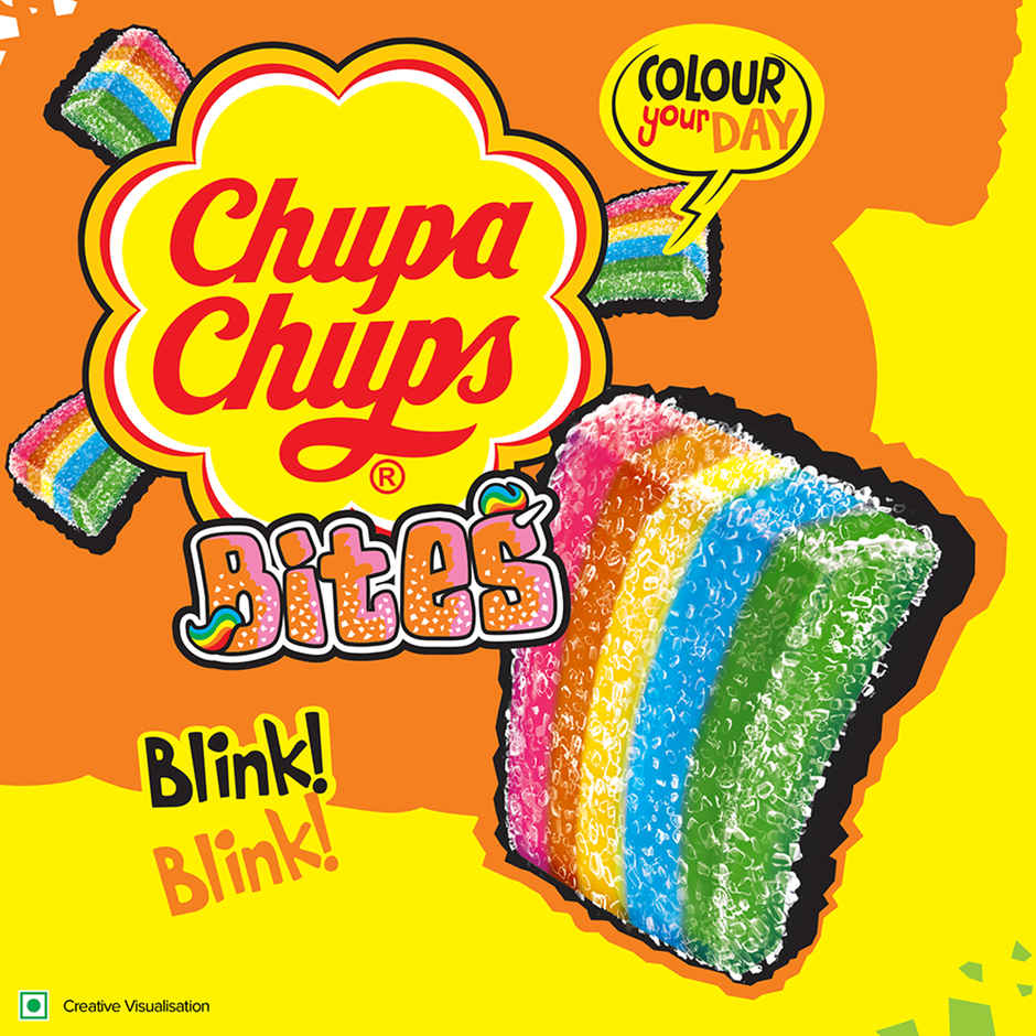 Chupa Chups Sour Bites Tub, Mix Fruit Flavour Soft Candy