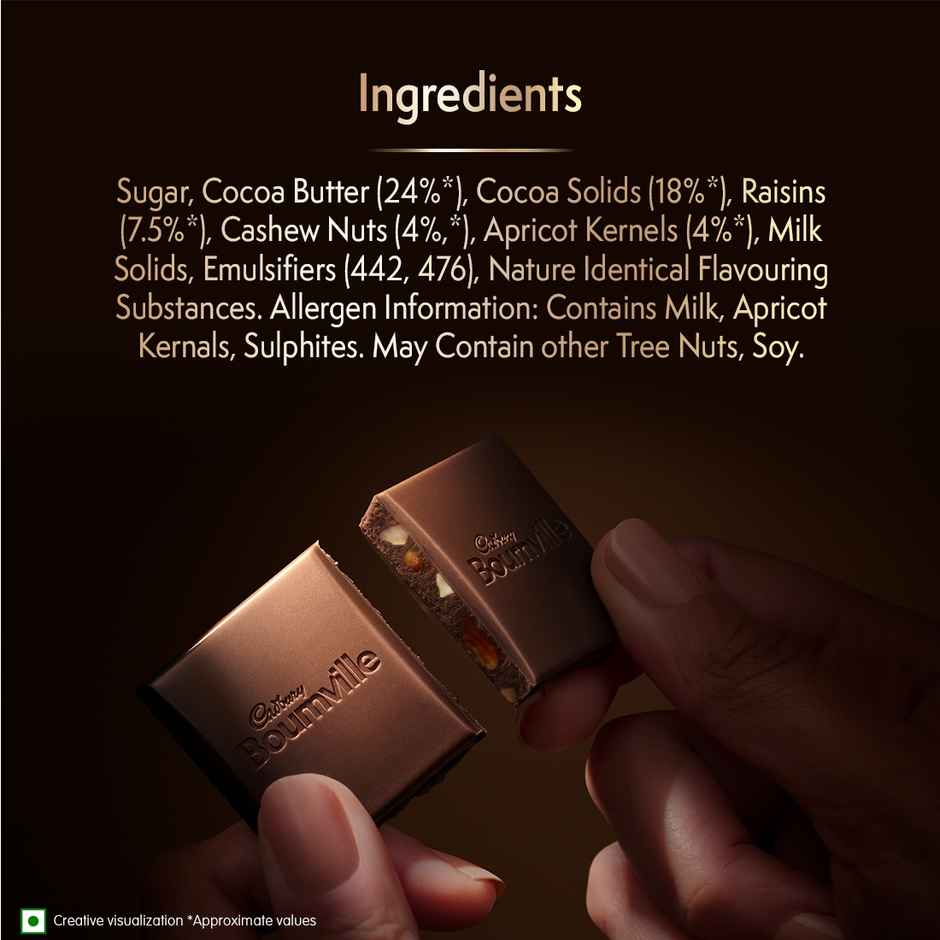 Cadbury Bournville Fruit & Nut 50% Dark Chocolate Bar Combo