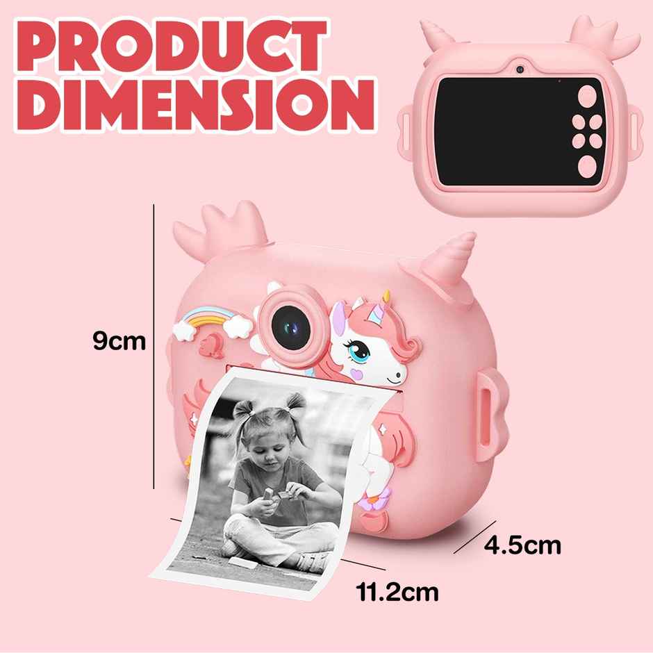 Wembley Digital Camera for Kids with Instant Print | Unicorn Design