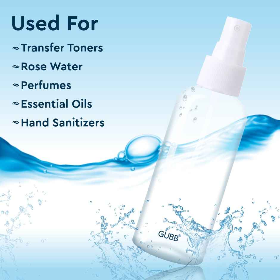 GUBB Travel Bottle Set For Toiletries Refillable Bottles With Pump Spray & Cap