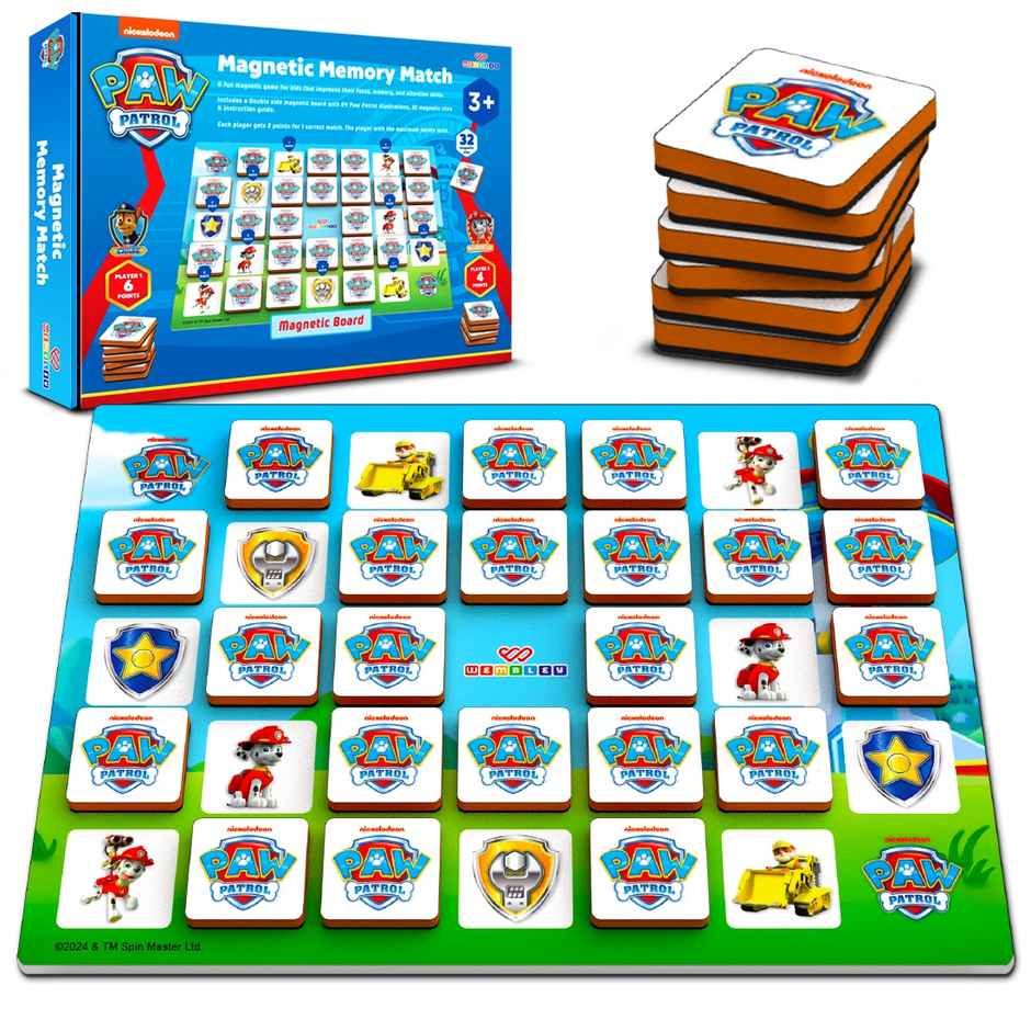 Wembley Paw Patrol Magnetic Memory Match Game for Kids Family Brain Memory Game Puzzle