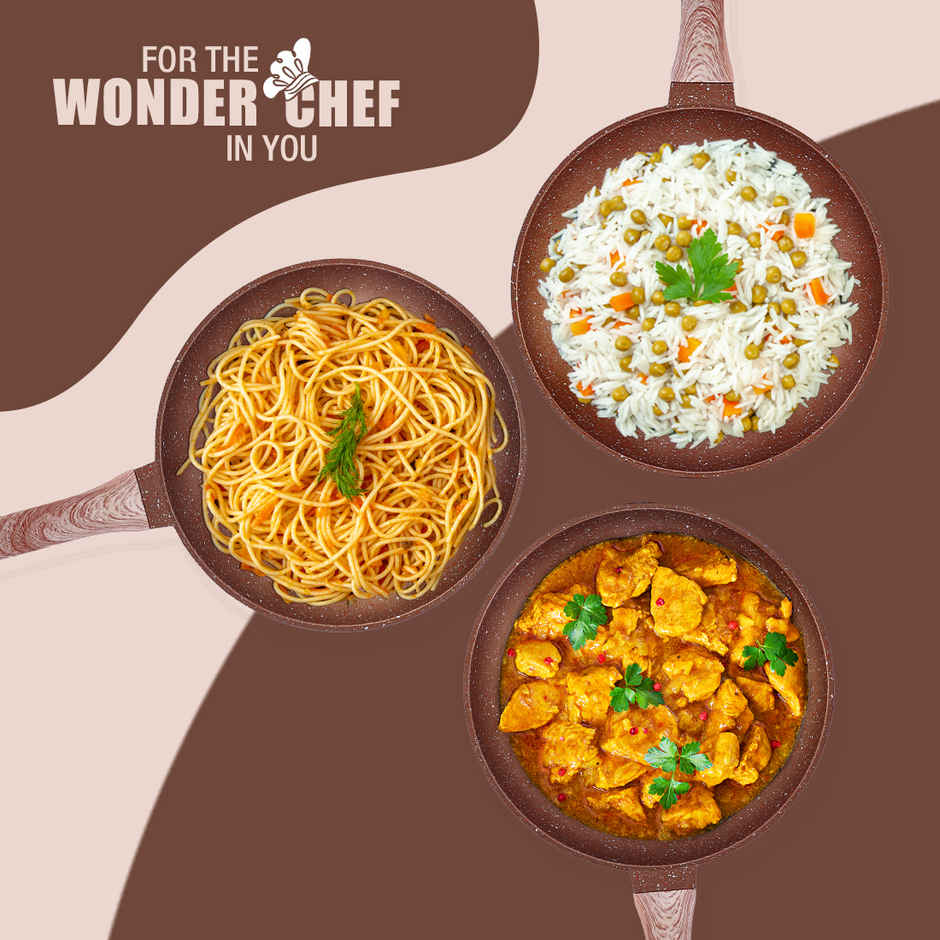 Wonderchef Duralife Die-Cast Non-Stick Fry Pan Copper 24 Cm